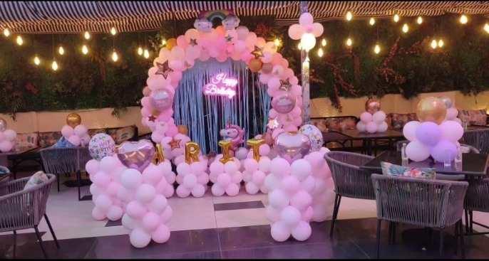 Pink Balloon Birthday Decoration