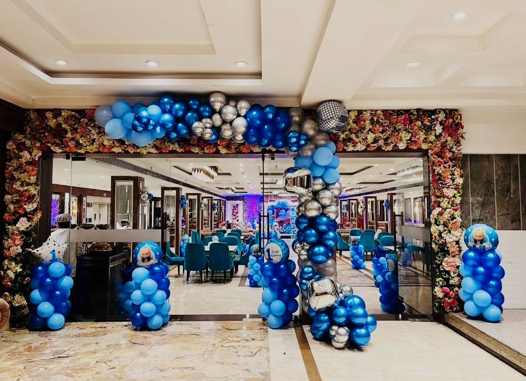 Blue Theme Birthday Decoration