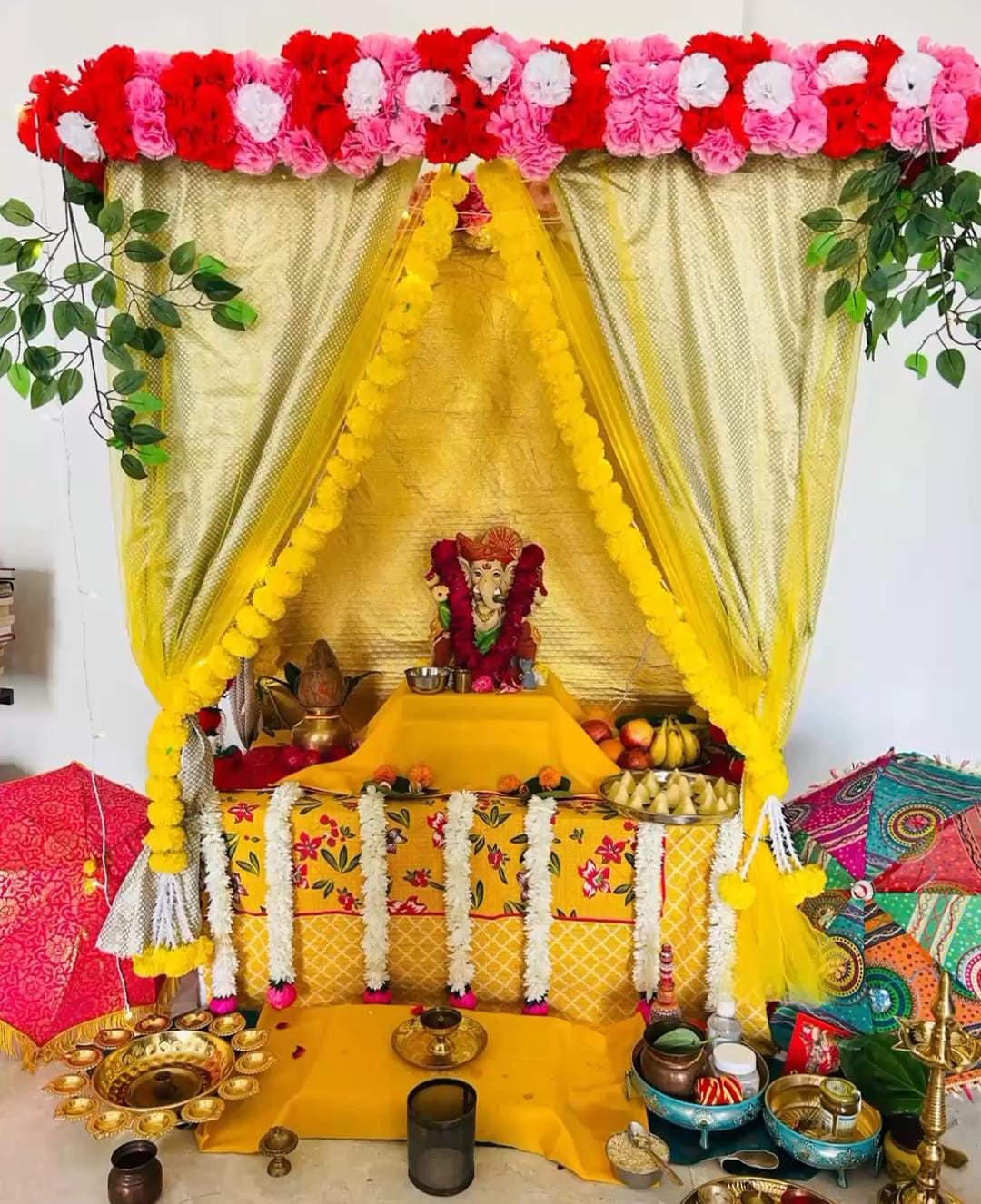 Simple Ganpati Decoration