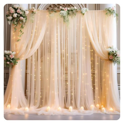 Engagement Stage with Drapes