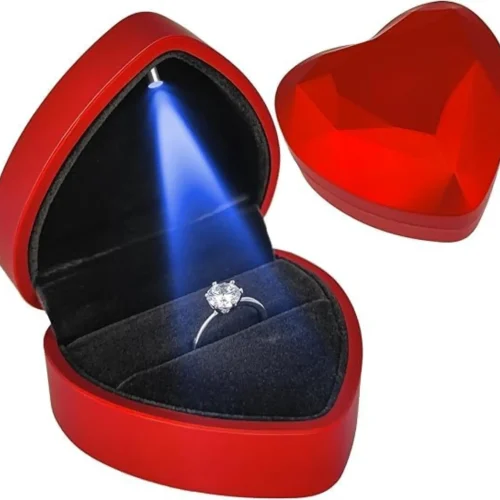 Heart Ring Box with LED Light Propose day Gift Idea