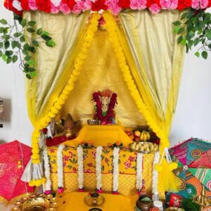 Simple Ganpati Decoration