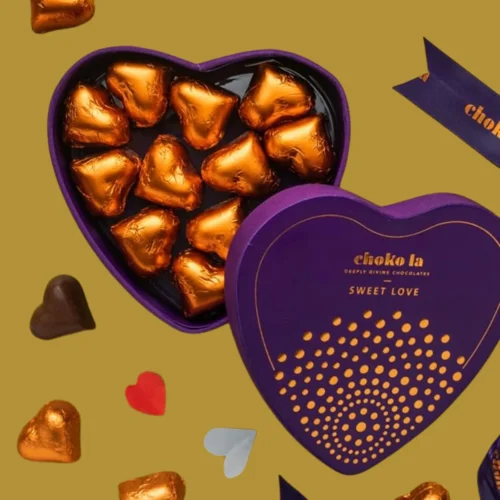Sweet Love Heart Shaped Dark Chocolate Gift Box | Chocolate Day Gift Idea