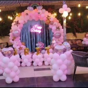 Pink Balloon Birthday Decoration